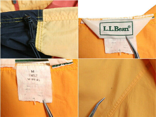 90s エルエルビーン ナイロン アノラック パーカー ジャケット レディース M 古着 オールド LLBEAN ハーフジップ プルオーバー パッカブル