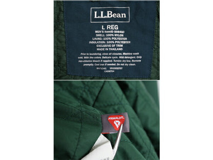 エルエルビーン 中綿 ナイロン パーカー ジャケット メンズ L 古着 LLBEAN マウンテンパーカー プリマロフト フルジップ ブルゾン ツートン