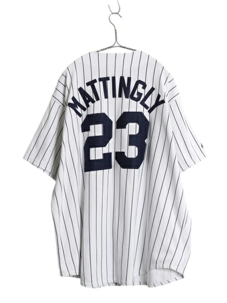 ヤンキース ベースボール シャツ メンズ XXL / 古着 MLB オフィシャル マジェスティック 大リーグ ユニフォーム ゲームシャツ 大きいサイズ