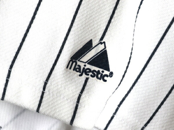 ヤンキース ベースボール シャツ メンズ XXL / 古着 MLB オフィシャル マジェスティック 大リーグ ユニフォーム ゲームシャツ 大きいサイズ