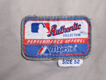 ヤンキース ベースボール シャツ メンズ XXL 程/ MLB オフィシャル マジェスティック 大リーグ ユニフォーム ゲームシャツ 大きいサイズ 灰