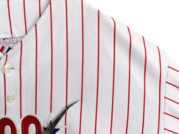 フィリーズ ベースボール シャツ メンズ XXL 程/ MLB オフィシャル マジェスティック 大リーグ ユニフォーム 大きいサイズ 重ね着 ジャージ