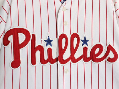 フィリーズ ベースボール シャツ メンズ XXL 程/ MLB オフィシャル マジェスティック 大リーグ ユニフォーム 大きいサイズ 重ね着 ジャージ
