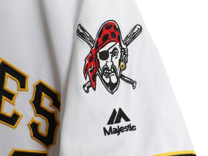 パイレーツ ベースボール シャツ メンズ L 程/ MLB オフィシャル マジェスティック 大リーグ ユニフォーム ゲームシャツ ジャージ 重ね着