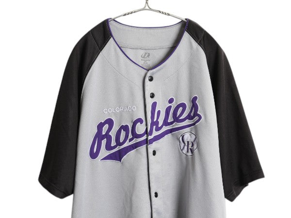 ロッキーズ ベースボール シャツ メンズ XXL / MLB オフィシャル ダイナスティ 大リーグ ユニフォーム ゲームシャツ ジャージ 大きいサイズ