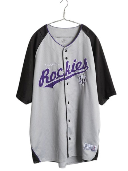 ロッキーズ ベースボール シャツ メンズ XXL / MLB オフィシャル ダイナスティ 大リーグ ユニフォーム ゲームシャツ ジャージ 大きいサイズ