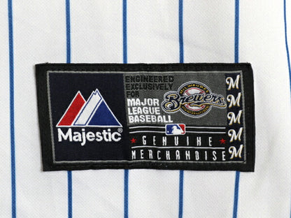 ブルワーズ ベースボール シャツ メンズ XL 大リーグ オフィシャル MLB マジェスティック ユニフォーム ゲームシャツ ジャージ 半袖シャツ