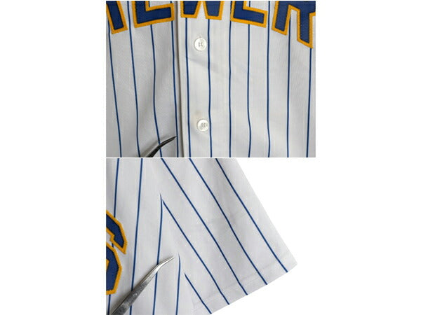 ブルワーズ ベースボール シャツ メンズ XL 大リーグ オフィシャル MLB マジェスティック ユニフォーム ゲームシャツ ジャージ 半袖シャツ
