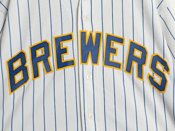 ブルワーズ ベースボール シャツ メンズ XL 大リーグ オフィシャル MLB マジェスティック ユニフォーム ゲームシャツ ジャージ 半袖シャツ