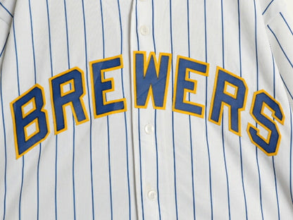 ブルワーズ ベースボール シャツ メンズ XL 大リーグ オフィシャル MLB マジェスティック ユニフォーム ゲームシャツ ジャージ 半袖シャツ