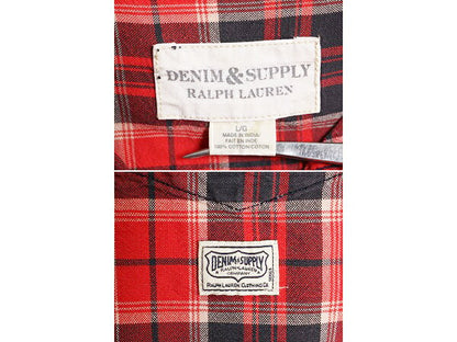デニム&サプライ ラルフローレン チェック 長袖 オックスフォード シャツ メンズ L / DENIM&SUPPLY ポロ コットン 長袖シャツ マルチカラー