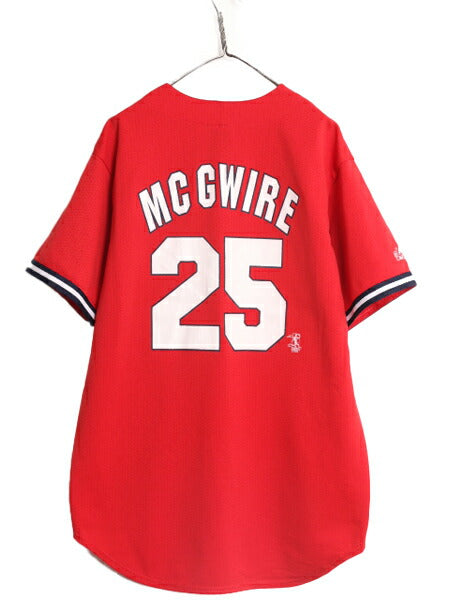 USA製 MLB オフィシャル Majestic カージナルス ベースボール シャツ メンズ XL 程/ ユニフォーム 半袖シャツ ゲームシャツ メジャーリーグ