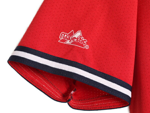 USA製 MLB オフィシャル Majestic カージナルス ベースボール シャツ メンズ XL 程/ ユニフォーム 半袖シャツ ゲームシャツ メジャーリーグ