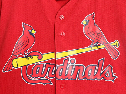 USA製 MLB オフィシャル Majestic カージナルス ベースボール シャツ メンズ XL 程/ ユニフォーム 半袖シャツ ゲームシャツ メジャーリーグ