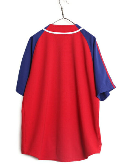 MLB オフィシャル TRUE FAN フィリーズ ベースボール シャツ メンズ XL / 古着 ゲームシャツ ユニフォーム メジャーリーグ 半袖シャツ 野球
