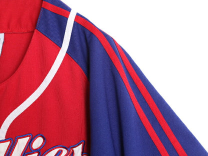 MLB オフィシャル TRUE FAN フィリーズ ベースボール シャツ メンズ XL / 古着 ゲームシャツ ユニフォーム メジャーリーグ 半袖シャツ 野球