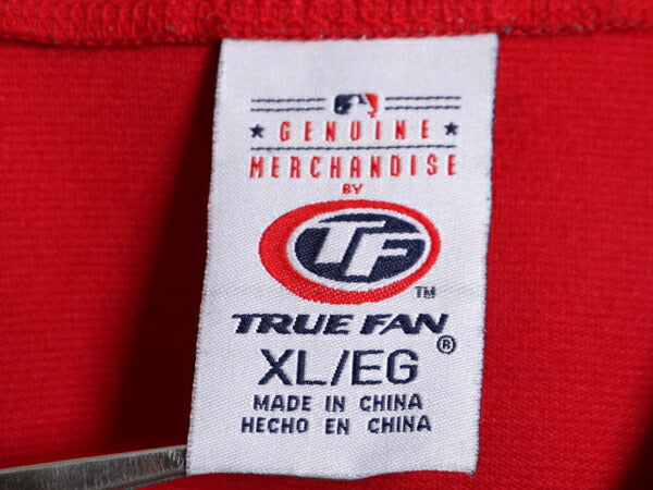 MLB オフィシャル TRUE FAN フィリーズ ベースボール シャツ メンズ XL / 古着 ゲームシャツ ユニフォーム メジャーリーグ 半袖シャツ 野球