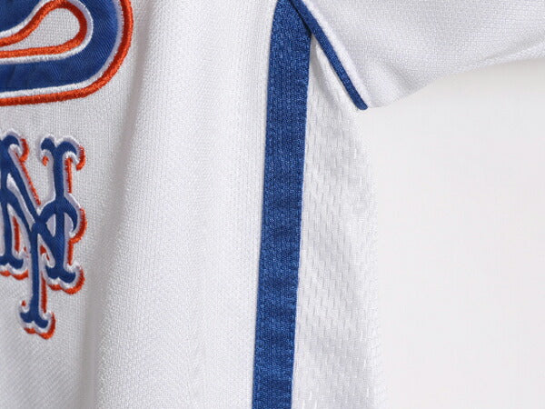 MLB オフィシャル TRUE FAN メッツ ベースボール シャツ メンズ L 古着 ゲームシャツ ユニフォーム メジャーリーグ 半袖シャツ 野球 重ね着