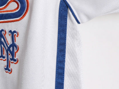 MLB オフィシャル TRUE FAN メッツ ベースボール シャツ メンズ L 古着 ゲームシャツ ユニフォーム メジャーリーグ 半袖シャツ 野球 重ね着
