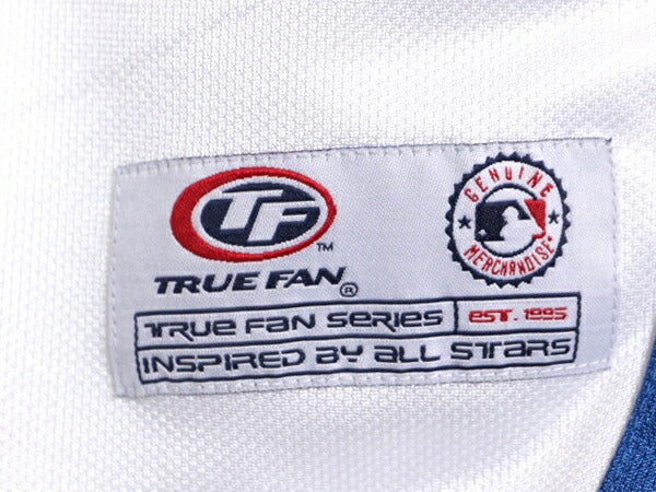 MLB オフィシャル TRUE FAN メッツ ベースボール シャツ メンズ L 古着 ゲームシャツ ユニフォーム メジャーリーグ 半袖シャツ 野球 重ね着