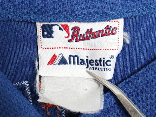 メッツ ベースボール シャツ メンズ XL 程/ MLB オフィシャル マジェスティック 大リーグ ユニフォーム ゲームシャツ ジャージ 半袖シャツ