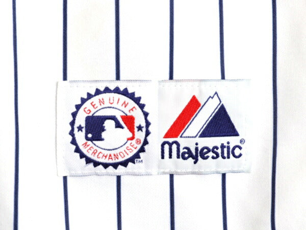 USA製 ヤンキース ベースボール シャツ メンズ S / 古着 MLB オフィシャル マジェスティック 大リーグ ユニフォーム ゲームシャツ ジャージ