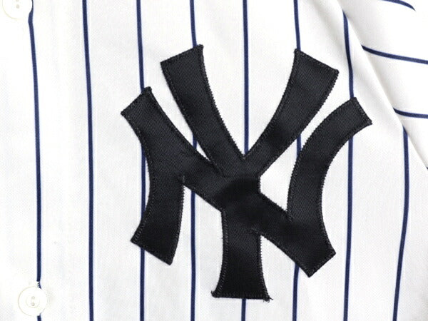 USA製 ヤンキース ベースボール シャツ メンズ S / 古着 MLB オフィシャル マジェスティック 大リーグ ユニフォーム ゲームシャツ ジャージ