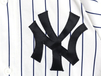 USA製 ヤンキース ベースボール シャツ メンズ S / 古着 MLB オフィシャル マジェスティック 大リーグ ユニフォーム ゲームシャツ ジャージ