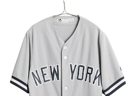 ヤンキース ベースボール シャツ メンズ S / MLB オフィシャル マジェスティック 大リーグ ユニフォーム ゲームシャツ ジャージ 半袖シャツ