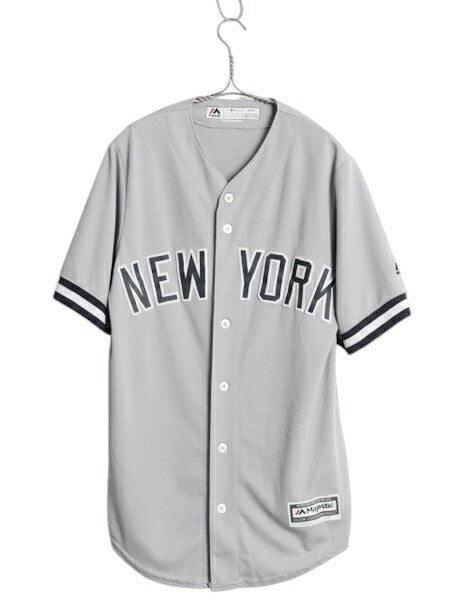 ヤンキース ベースボール シャツ メンズ S / MLB オフィシャル マジェスティック 大リーグ ユニフォーム ゲームシャツ ジャージ 半袖シャツ