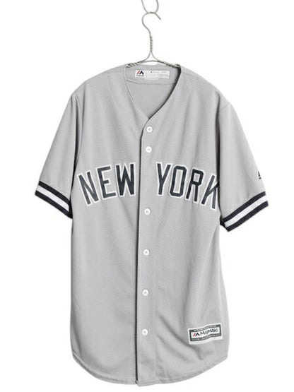 ヤンキース ベースボール シャツ メンズ S / MLB オフィシャル マジェスティック 大リーグ ユニフォーム ゲームシャツ ジャージ 半袖シャツ