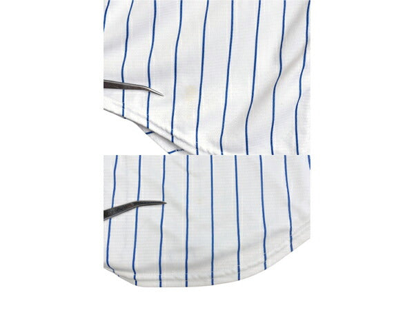 USA製 メッツ ベースボール シャツ メンズ M MLB オフィシャル マジェスティック 大リーグ ユニフォーム ゲームシャツ ジャージ 半袖シャツ