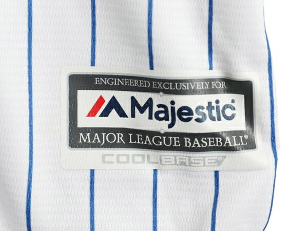 USA製 メッツ ベースボール シャツ メンズ M MLB オフィシャル マジェスティック 大リーグ ユニフォーム ゲームシャツ ジャージ 半袖シャツ