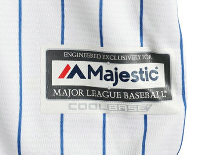 USA製 メッツ ベースボール シャツ メンズ M MLB オフィシャル マジェスティック 大リーグ ユニフォーム ゲームシャツ ジャージ 半袖シャツ