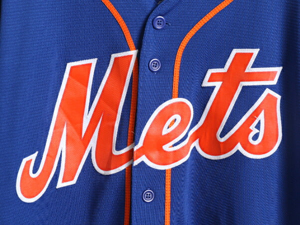MLB オフィシャル Majestic メッツ ベースボール シャツ メンズ XXL 古着 ユニフォーム ゲームシャツ メジャーリーグ 半袖シャツ 大リーグ