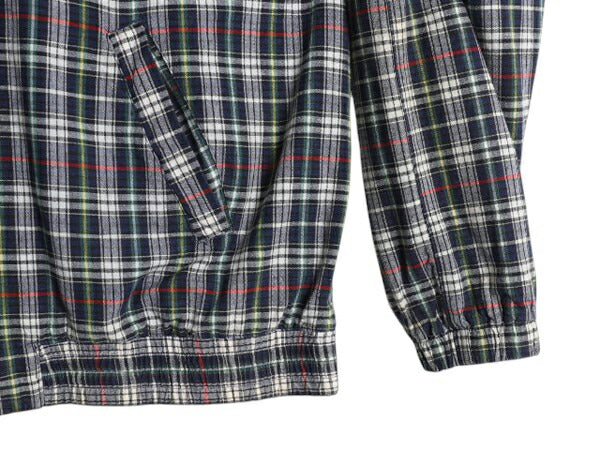 90s チェック スイングトップ ジャケット レディース XL メンズ L オールド フルジップ ブルゾン ハイネック コットン マルチカラー Macy's