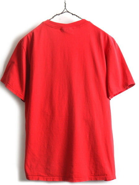 90s オールド ■ シカゴ ブルズ 刺繍 半袖 Tシャツ ( メンズ M ) 古着 90年代 リー LEE SPORT 半袖Tシャツ ロゴT キャラクター NBA レッド