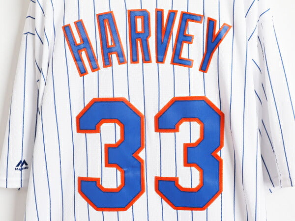 USA製 MLB オフィシャル Majestic メッツ ベースボール シャツ メンズ XXL / ユニフォーム ゲームシャツ メジャーリーグ 半袖シャツ 重ね着