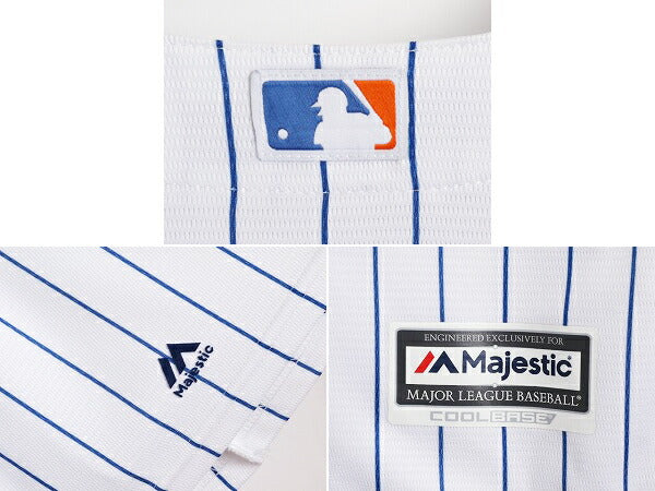 USA製 MLB オフィシャル Majestic メッツ ベースボール シャツ メンズ XXL / ユニフォーム ゲームシャツ メジャーリーグ 半袖シャツ 重ね着