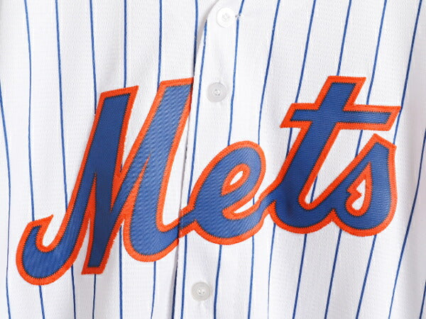 USA製 MLB オフィシャル Majestic メッツ ベースボール シャツ メンズ XXL / ユニフォーム ゲームシャツ メジャーリーグ 半袖シャツ 重ね着