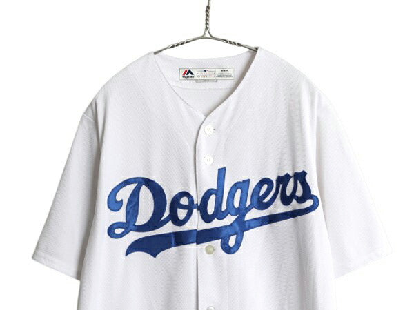 ドジャース ベースボール シャツ メンズ M / MLB オフィシャル マジェスティック 大リーグ ユニフォーム ゲームシャツ ジャージ 半袖シャツ