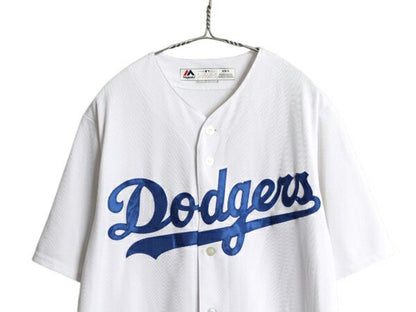 ドジャース ベースボール シャツ メンズ M / MLB オフィシャル マジェスティック 大リーグ ユニフォーム ゲームシャツ ジャージ 半袖シャツ