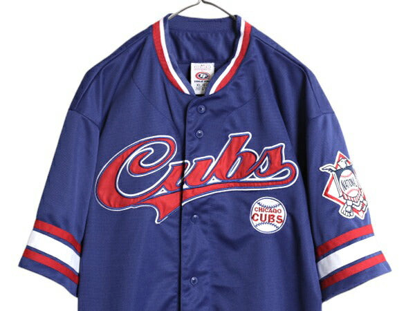 カブス ベースボール シャツ メンズ XL 古着 MLB オフィシャル トゥルーファン 大リーグ ユニフォーム ゲームシャツ ジャージ 大きいサイズ