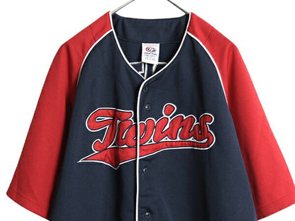 ツインズ ベースボール シャツ メンズ XXL / MLB オフィシャル トゥルーファン 大リーグ ユニフォーム ゲームシャツ ジャージ 大きいサイズ