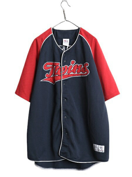 ツインズ ベースボール シャツ メンズ XXL / MLB オフィシャル トゥルーファン 大リーグ ユニフォーム ゲームシャツ ジャージ 大きいサイズ