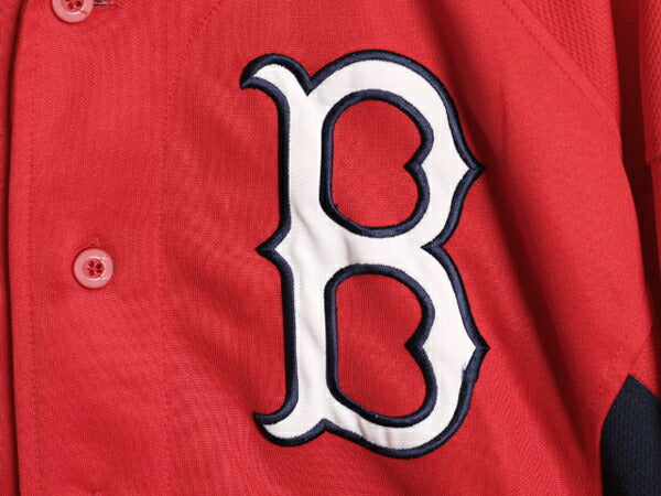 レッドソックス ベースボール シャツ メンズ S MLB オフィシャル ナイキ 大リーグ ユニフォーム ゲームシャツ ジャージ スウッシュ 重ね着