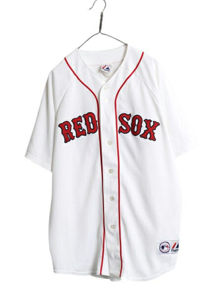 レッドソックス ベースボール シャツ メンズ XXL 程 MLB オフィシャル マジェスティック 大リーグ ユニフォーム ゲームシャツ 大きいサイズ