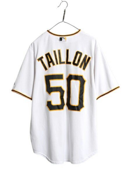 パイレーツ ベースボール シャツ メンズ L / MLB オフィシャル マジェスティック 大リーグ ユニフォーム ゲームシャツ ジャージ 半袖シャツ