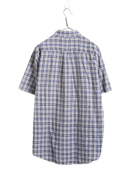 ブルックスブラザーズ インディアン マドラス チェック 半袖 ボタンダウン シャツ メンズ L BROOKS BROTHERS 346 半袖シャツ マルチカラー