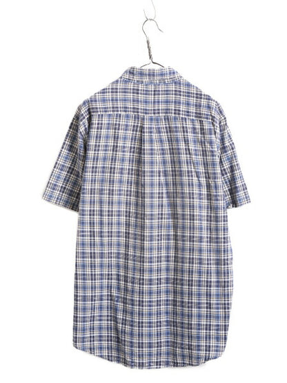 ブルックスブラザーズ インディアン マドラス チェック 半袖 ボタンダウン シャツ メンズ L BROOKS BROTHERS 346 半袖シャツ マルチカラー